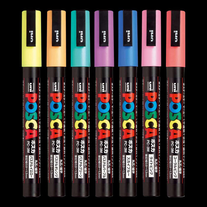 Uni-Posca PC-3M - Pastel 7 Pack