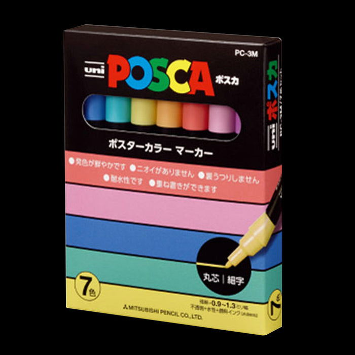 Uni-Posca PC-3M - Pastel 7 Pack