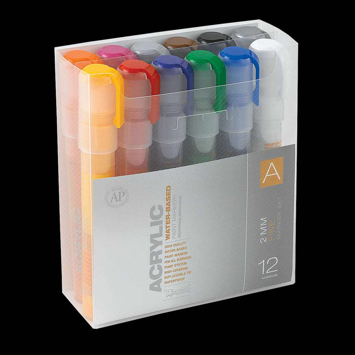 Montana Acrylic Marker Set A - 12 Fine (2mm)