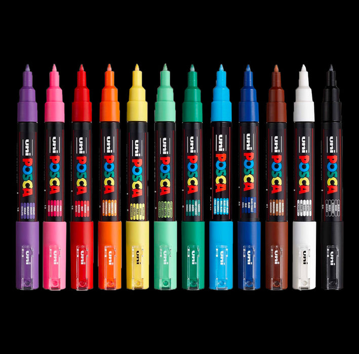 Uni-Posca PC-1M - 12 Pack