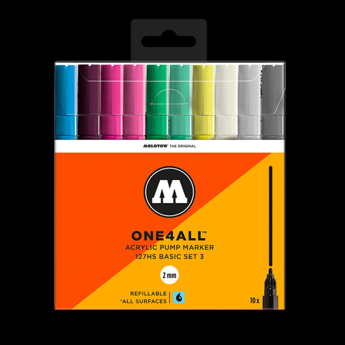 Molotow One4All 127 Basic 3 10-Marker Set