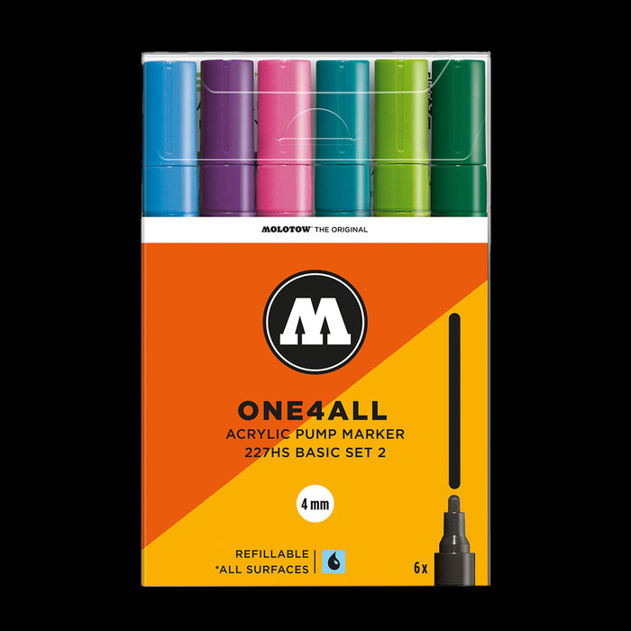 Molotow One4All 227 Basic 2 6-Marker Set