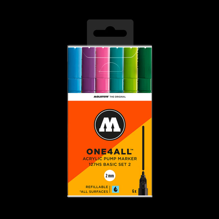 Molotow One4All 127 Basic 2 6-Marker Set