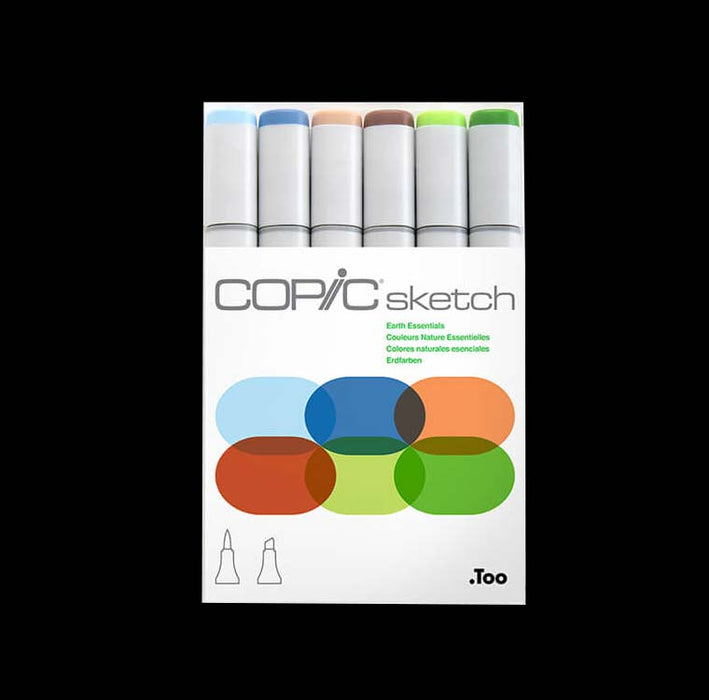 Copic Sketch Earthen Essentials 6 set v2