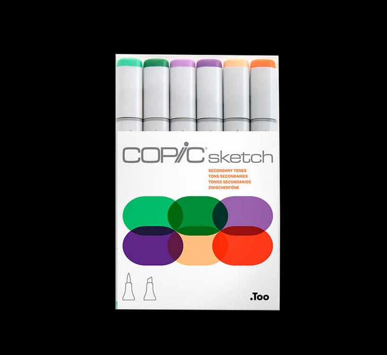 Copic Sketch Secondary Tones 6 set v2