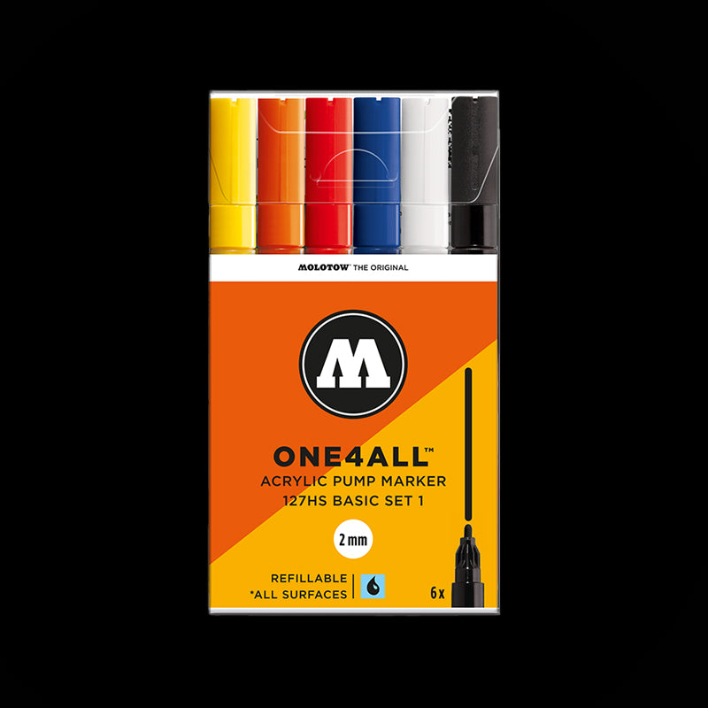 Molotow One4All 127 Basic 6-Marker Set — Blankslaps